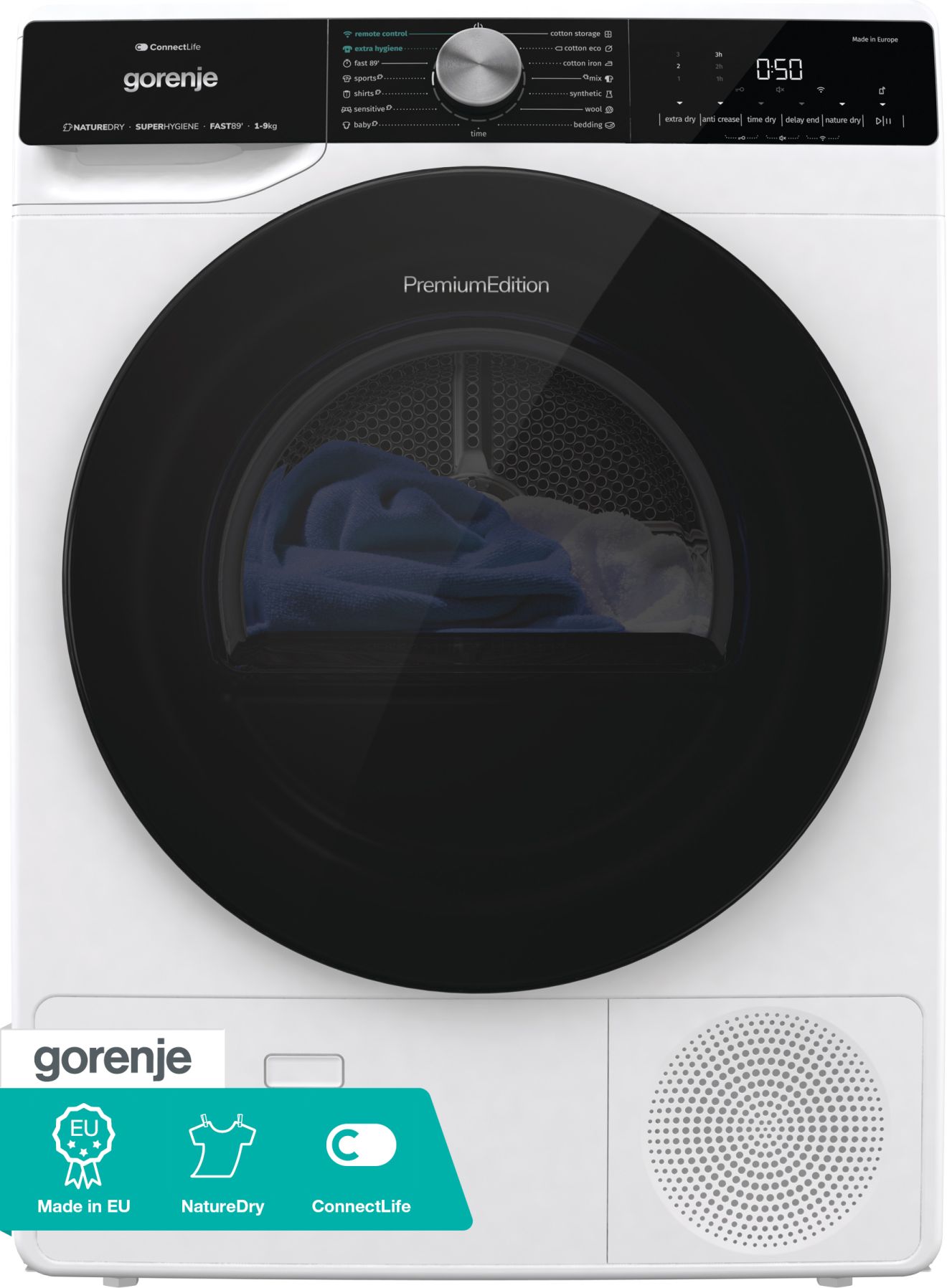 Kondenzacijski sušilnik perila s toplotno črpalko DNS93 Gorenje